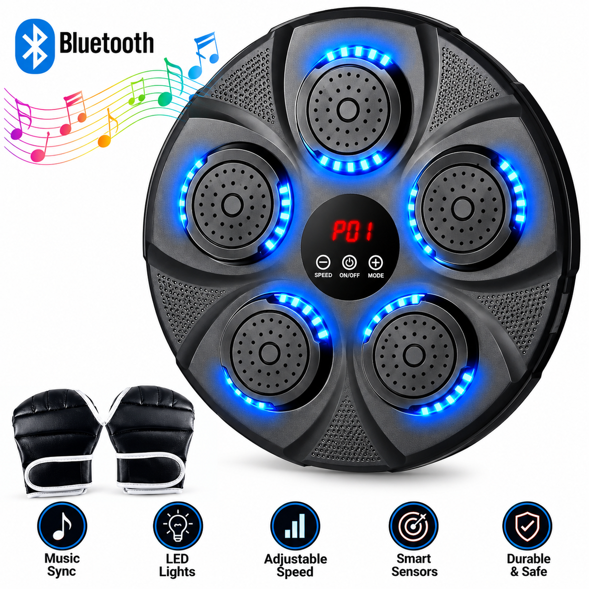 Smart Music Boxing Machine for home cardio and rhythm training.